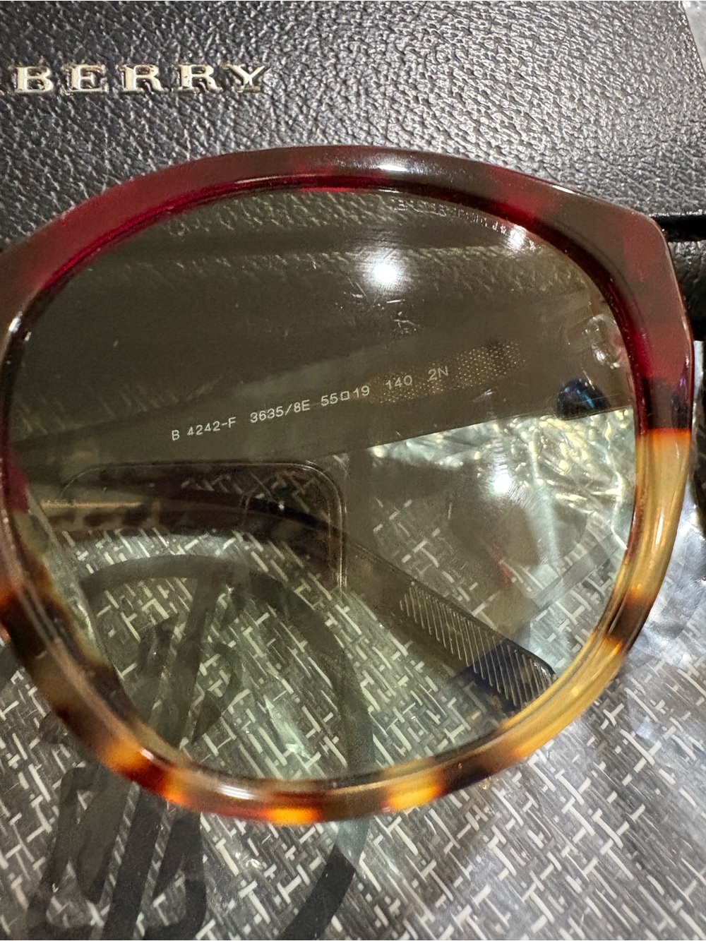 Burberry Women's Burgundy-to-Tortoise Gradient Sunglasses - Picture 10 of 10